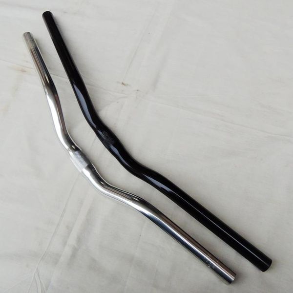 

bike handlebars &components 25.4*600mm aluminum alloy handlebar black silver mountain folding dead speed swallow handle