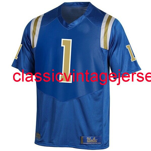 Maglia da calcio personalizzata UCLA Bruins Powder Keg Blue # 1 Maglia da calcio per uomo e donna XS-6XL