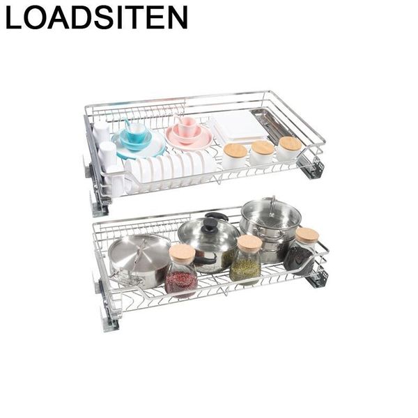 

cupboard storage organizador cocina cestas para colgar en la ducha stainless steel cuisine rack organizer kitchen cabinet basket & organizat