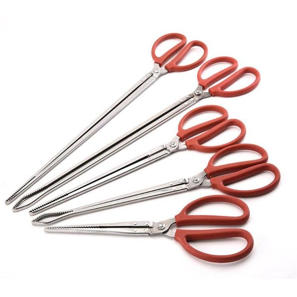 

professional hand tool sets stainless steel long handle clamp for eel seafood crab tongs kitchen accessories,anti slip clip