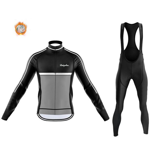 

racing sets ralvpha winter cycling clothing men's long sleeve fleece jersey boys breathable ropa ciclismo invierno hombre termica, Black;blue