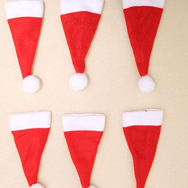 

christmas decorations hat, non-woven cloth knife and fork set, bottle decoration