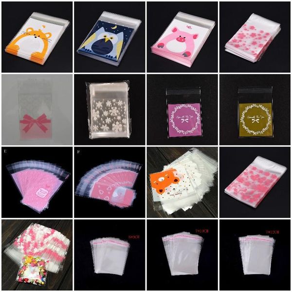

various styles self-adhesive plastic bags for candy cookie packaging cellophane bag christmas wedding birthday party gift wrap