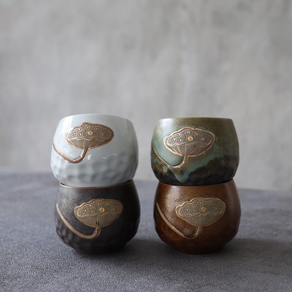 

cups & saucers luwu ceramic teacup lotus porcelain tea cup household chinese 130ml