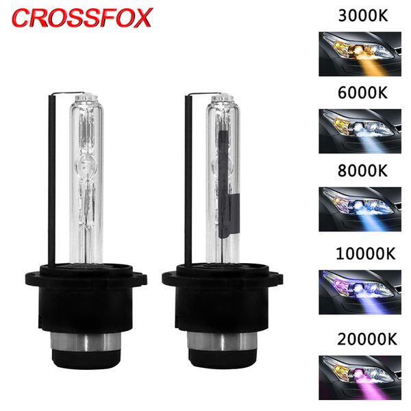 Crossfox 2x 35W D2S Xenon D2R HID Kit de conversão 3000K 4300K ​​5000K 6000K 8000K 10000K 12000K 55 W Carro de carro de lâmpada Substituição