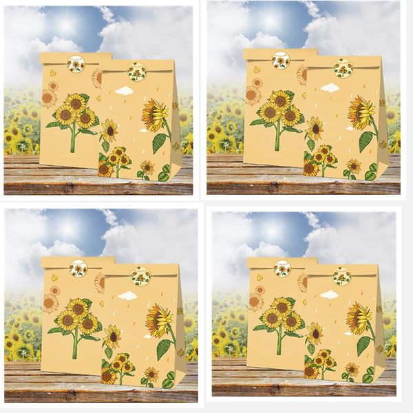 

12pcs sunflower candy boxes wedding favors boy girl 1st first one 2nd 3rd 4th 5th birthday gifts baby shower chocolate bags de gift wrap