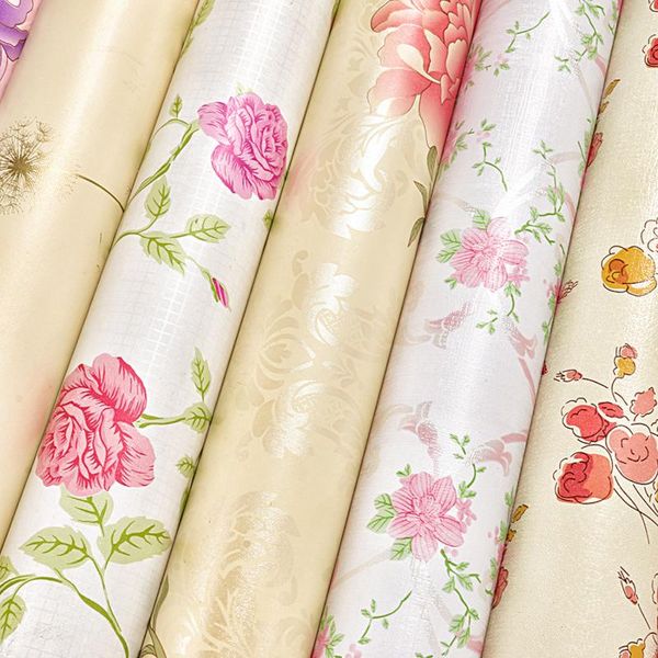 

wallpapers wallpaper self-adhesive bedroom warm rural flower wall stickers living room children's renovation waterproof 10m