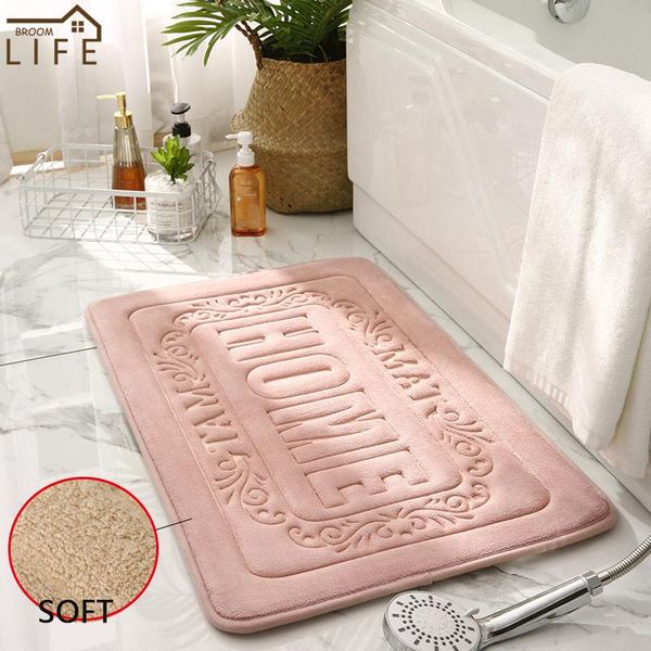 

thick polyester bathroom mat anti-slip absorbent bathing rugs soft shower carpet foot massage pad bathtub non-slip bath mats