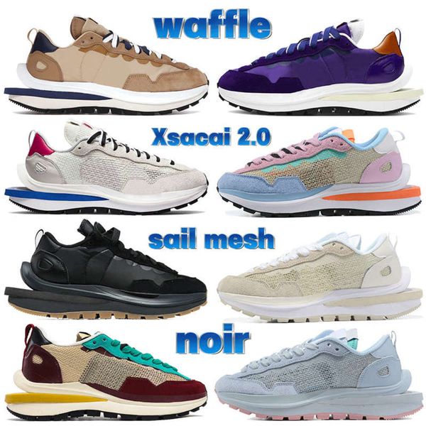 

2021 waffle xsacai 2.0 running shoes sail mesh sesame blue void dark iris noir black white brown fashion men women trainers sneakers