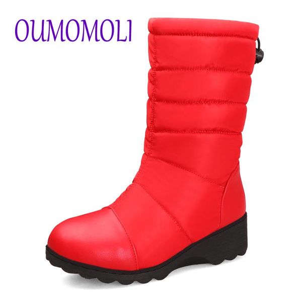 

boots waterproof winter female down women causal shoes ladies snow wedge rubber plush insole botines mujer 2021 q950, Black