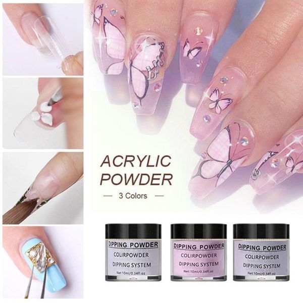 

nail art kits crystal powder set acrylic gel polisher with brush decoration file extension shape n3e0