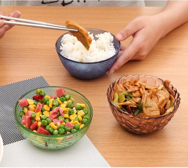 

bowls diamond crystal clear glass bowl of fruit salad sets utensils container rice household tableware kitchen dinnerware