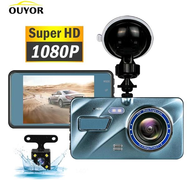 

car dvr video recorder dash camera 1080p rear view dual lens 3.6 full hd g sensor portable cycle recording cam dashcam dvrs