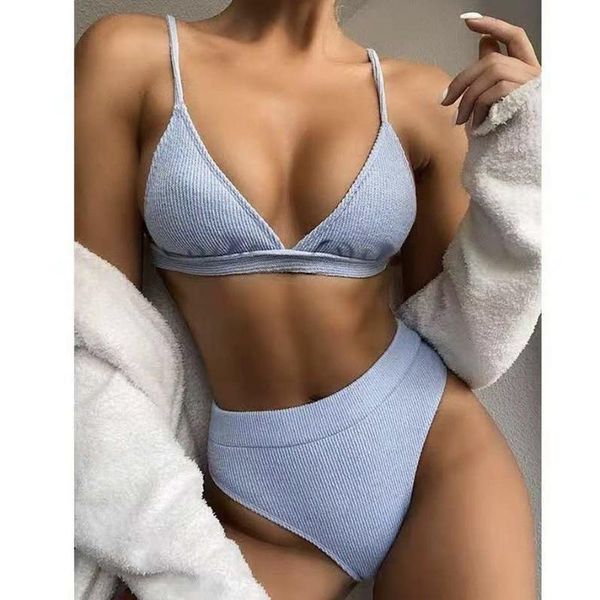 

one-piece suits high waisted bikini girls swimwear bathing suit women two piece girl swimsuit knitting bikinis trajes de bano mujer