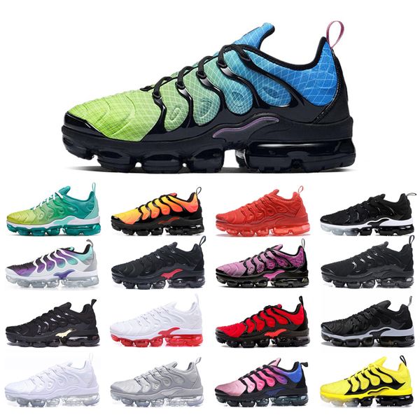 

tn plus running shoes man woman triple white sunset lemon lime red shark tooth aurora green blue fury cool grey hyper violet bumblebee size