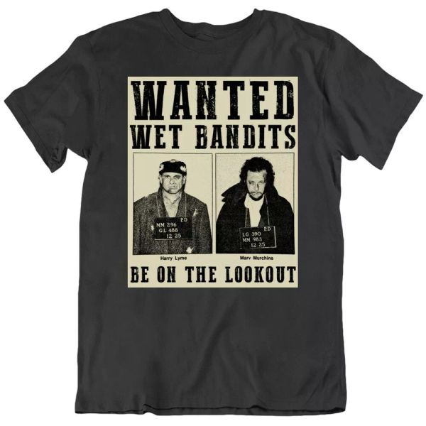 

wet bandits home alone funny joe pesci fan parody t shirt, White;black