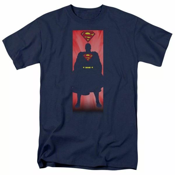 

Superman Block T Shirt Mens Licensed DC Comics Tee Navy, White;black