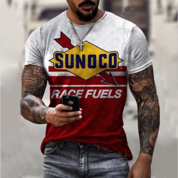 

SUNOCO original 3D printing T-shirt unique fashion beautiful breathable comfortable daily party travel visual impact Gothic Style Mens short sleeves, White;black