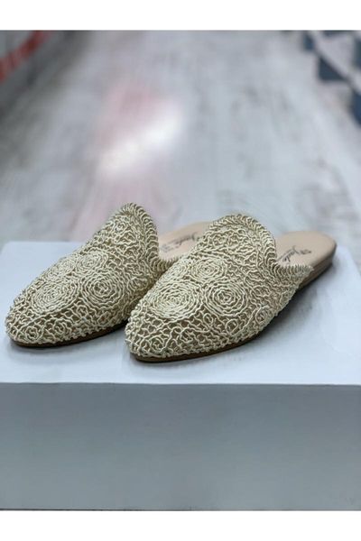 

slippers straw, Black