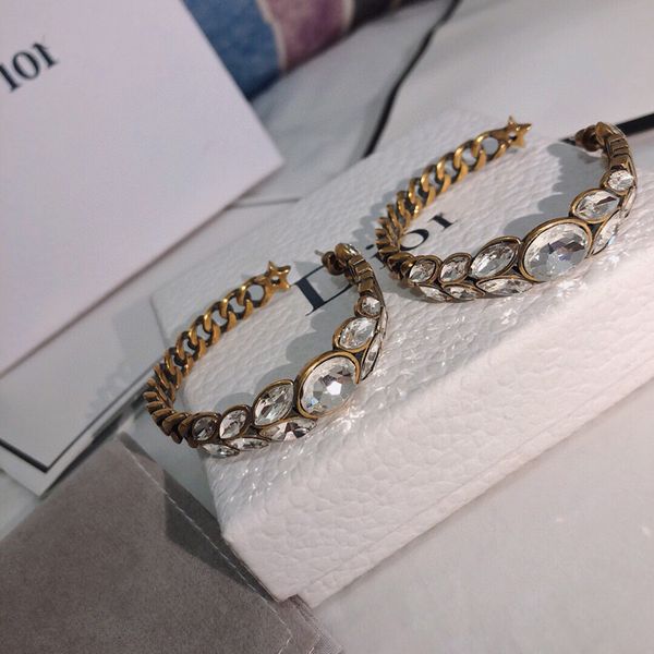 

new wheat earrings fashion make old female super flash horse eye full drill fine jewelry discount, Golden;silver