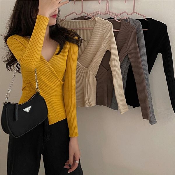 

women's sweaters female sweater spring and autumn with v-thin thin women's knitted french style sell a38 i86c, White;black