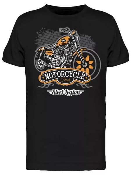 

Chopper Motorcycle Tee Men's -Image by Shutterstock, White;black