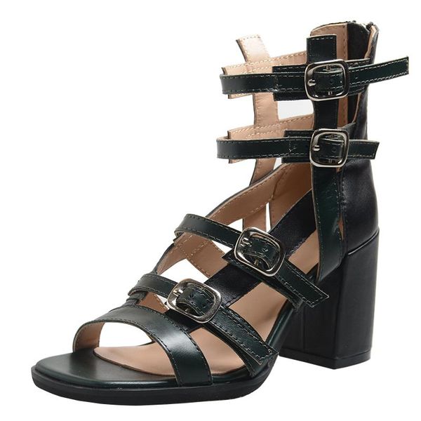 

dress shoes fashion straps women's sandals hollow out women pumps summer gladiator sandal party woman 2021 high heels, Black