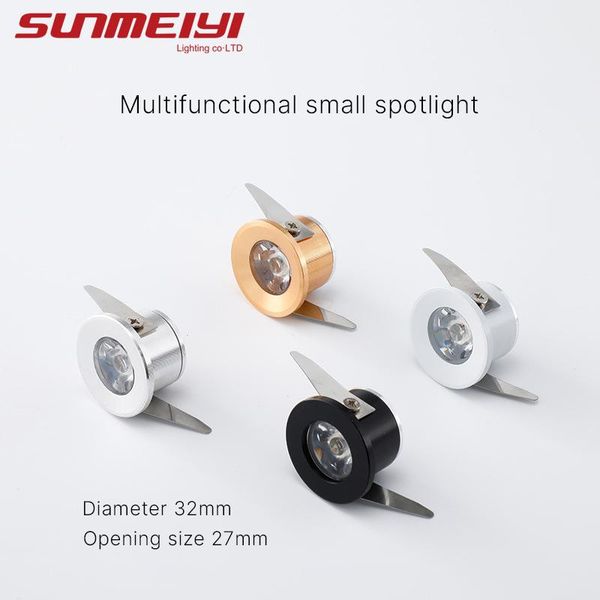 

spotlights round recessed cob led downlights spotlight 1w embedded living room tv background wall opening 27mm-mini ceiling spot lights