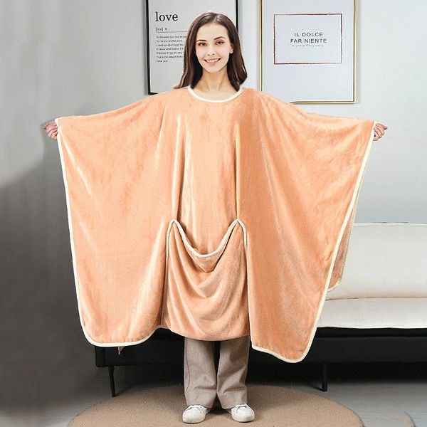 

blankets wearable hooded blanket winter warm tv flannel weighted for adults manta con capucha com capuz xmas gifts