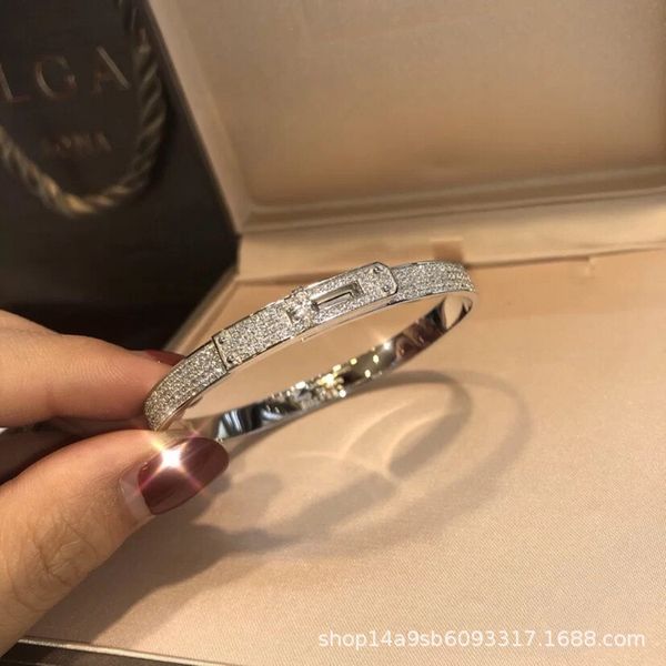 

nose versatile classic 925 sterling silver micro inlaid with diamond buckle bracelet women's sky star bracelet exclusive jewelry sale, Black