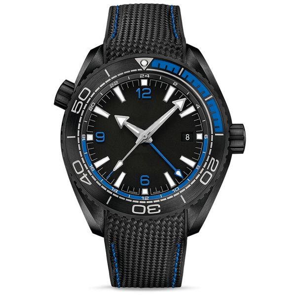 

men's watch 600 meters deep sea 316l stainless steel diameter 42mm ceramic frame super luminous waterproof, Slivery;brown