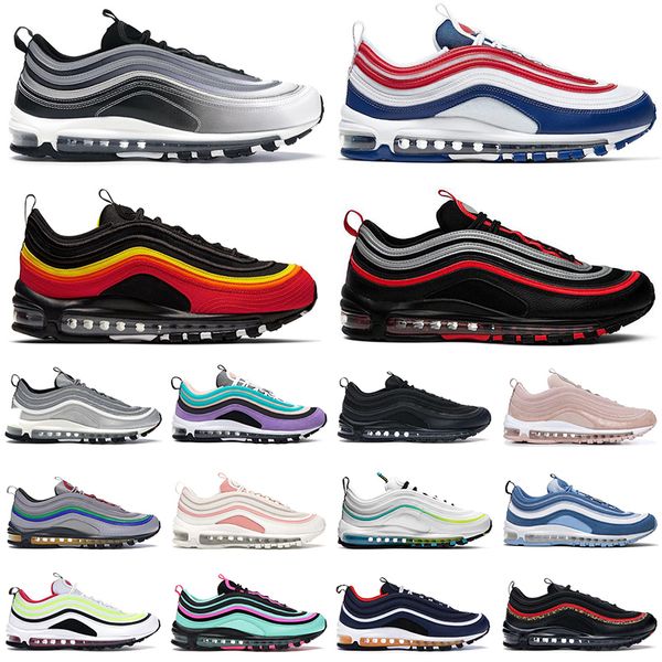 

men women cushion 1997 aurora green silver bullet 97s og running shoes lx throwback future jesus gradient fade sports sneaker mens trainers