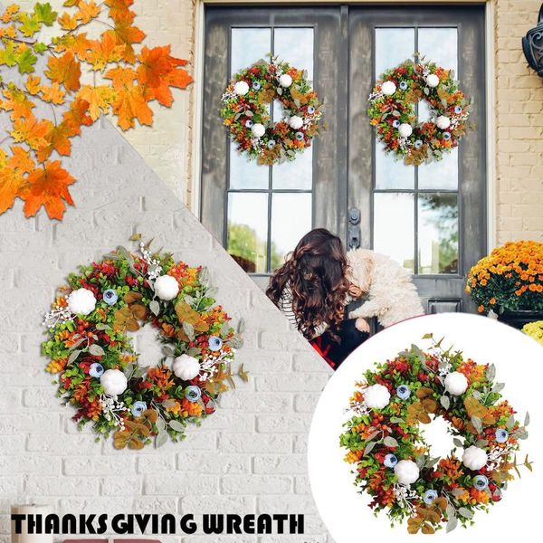 

decorative flowers & wreaths thanksgiving wreath simulation autumn color pumpkin decoration decor halloween