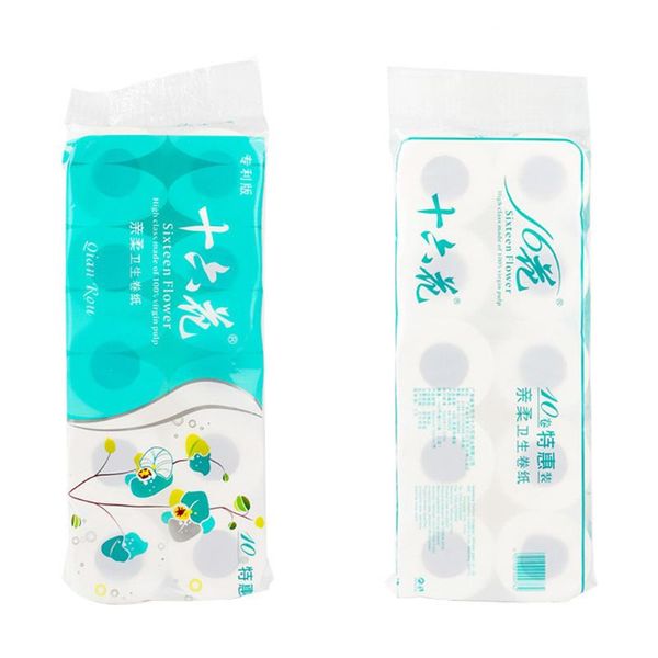 

kitchen paper 10 roll tissue disposable toilet 4ply sheets napkins bath bathroom living room household drop