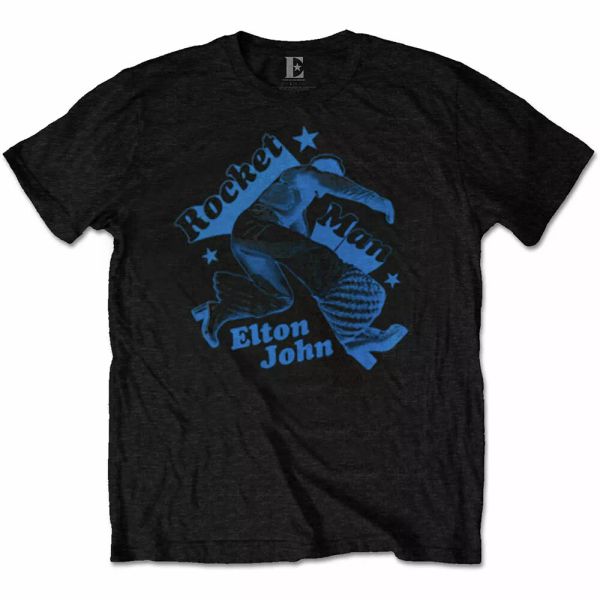 

elton john rocketman jump official t-shirt men unisex, White;black