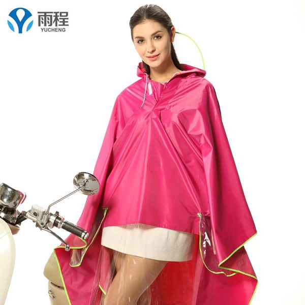 

raincoats electric bicycle motorcycle raincoat single transparent fashion large brim hat thickening poncho