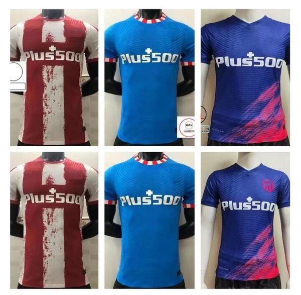 

21 22 player version atletico madrid soccer jerseys joao felix camisetas de fÃºtbol suarez correa jersey 2021 2022 football shirt, Black;yellow