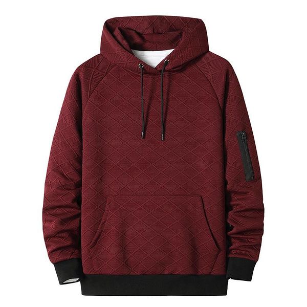 

men's hoodies & sweatshirts mens pullover fleece hoodie men 2021 autumn winter thick quilted cotton hooded sweatshirt streetwear casual, Black