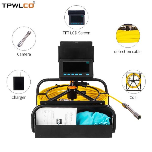 

cameras 17mm lens 10-50m cable pipe/pipeline drain sewer borescope detection camera endoscope inspection with dvr video recording