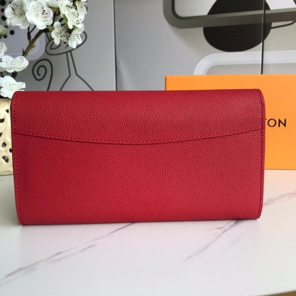 

women's leather wallets, long models wallets for women designer, Red;black