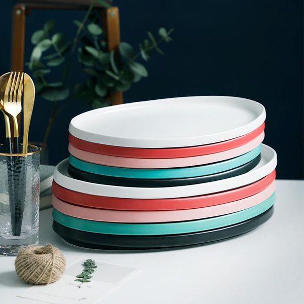 

dishes & plates ins nordic fish dish creative ceramic plate family large net red steamed salad sushi