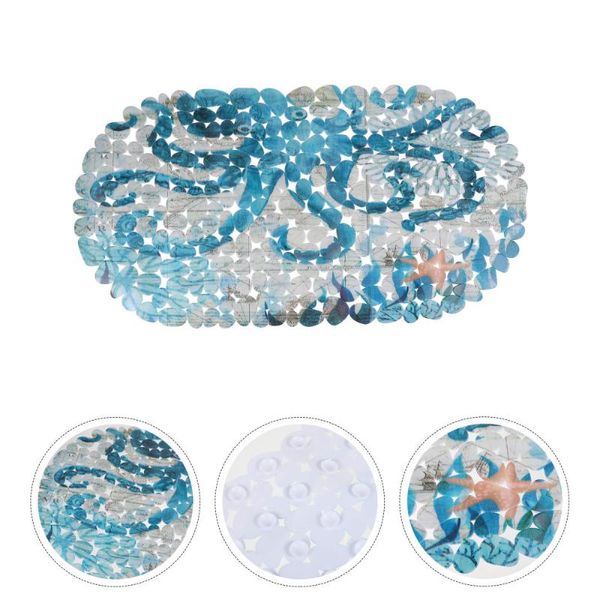 

bath mats 1pc marine animal printed bathroom floor mat anti-skid sucker carpet