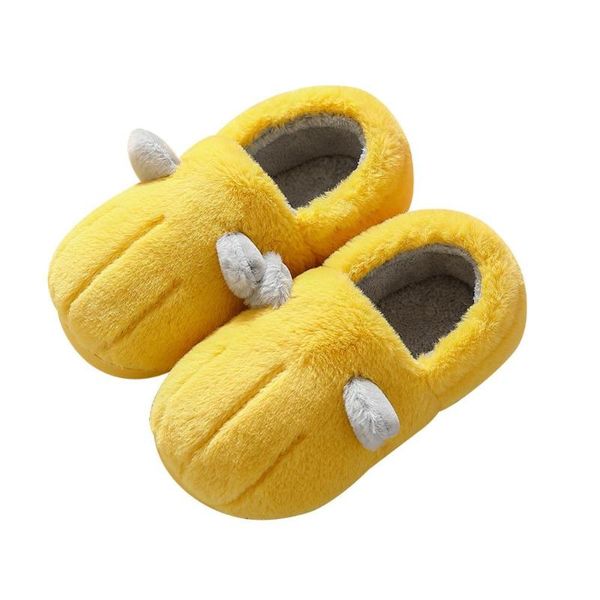 

warm winter home slippers short plush indoor shoes non slip cozy velvet waterproof for female, Black