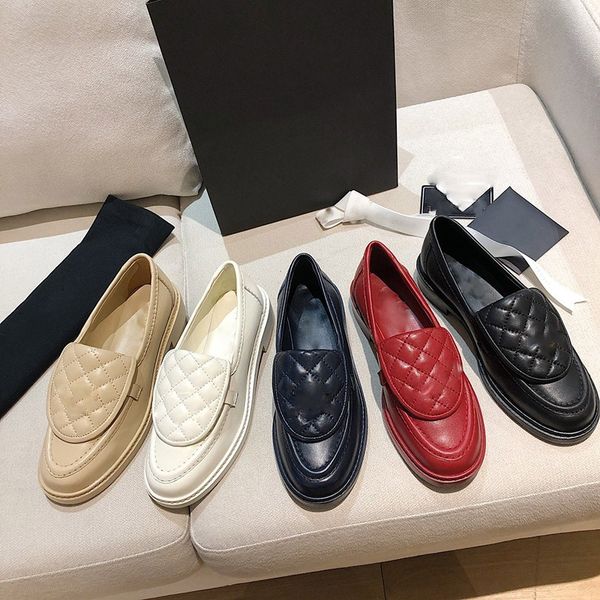 

pure handmade spring new style fragrance flat sole single shoe one foot pedal lefu shoes women's leather small british lazy embroidered, Black