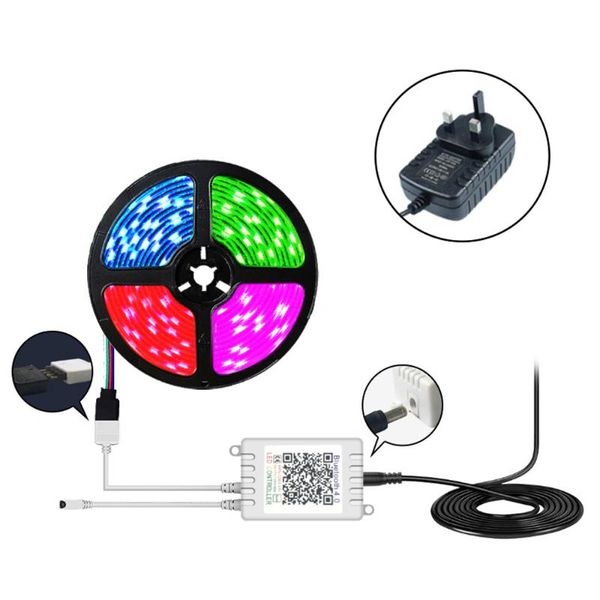 

strips rgb led strip flexible light bt app 24 keys ir remote controller home decoration lamp