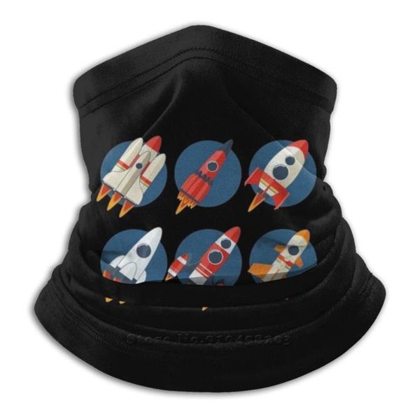 

scarves six space shuttles bandana scarf mask scarfs neck warmer headwear rocket stars galaxy moon astronomy science cool retro, Blue;gray