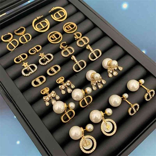 

70% off outlet online family letter pearl earrings, Golden