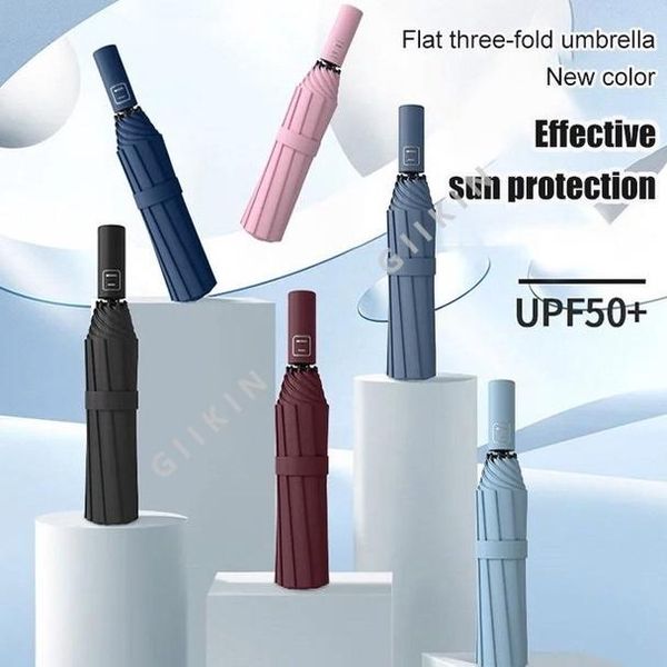 

umbrellas vcool fast ship out uv-proof fully automatic foldable umbrella windproof double folding female male ten