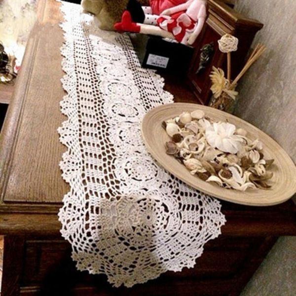 

table cloth cotton thread manual crochet antepencloth hook flower tv ark cover restore ancient ways pure hollow out flag