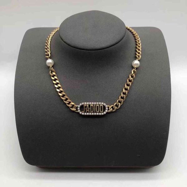 

70% off new letter pearl necklace in, Golden;silver